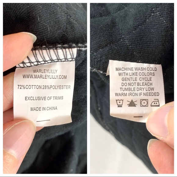 Marley Lilly monogram MLS quilted tunic sweatshirt NWT - Picture 14 of 15